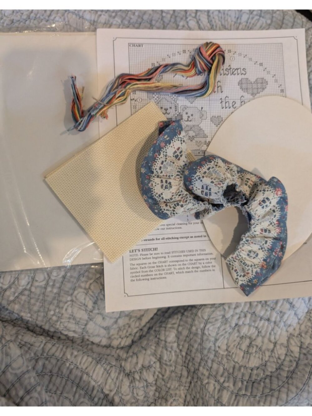 Stitchables Counted Cross Stitch Kit "A Friend Listens With The Heart" 7851 - Picture 3 of 3